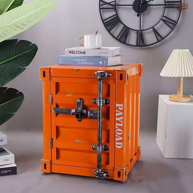 Industrial Container Side Table