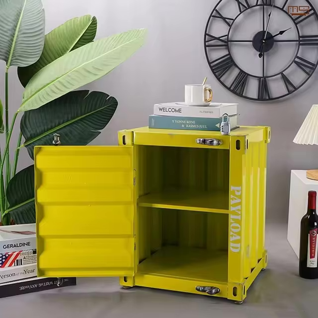 Industrial Container Side Table