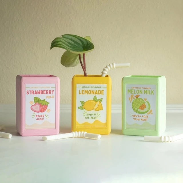 Juice Box Flower Pot